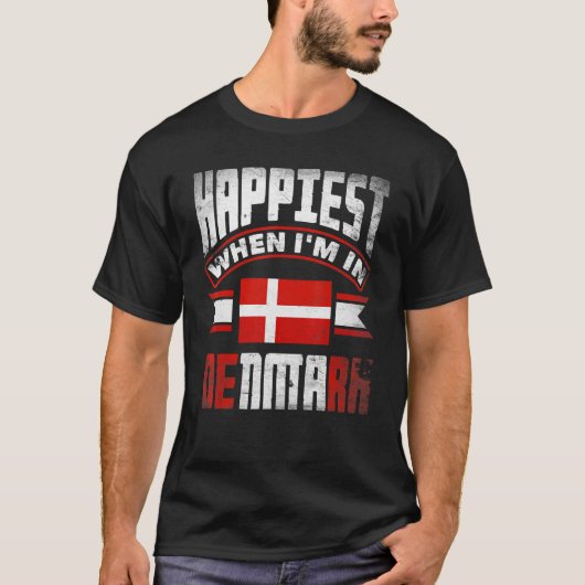 デンマーク国旗Im In De Tシャツ (正面)