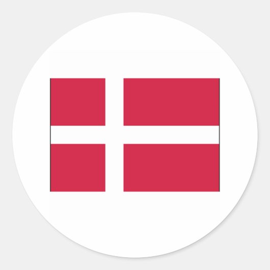 デンマーク国際的国旗 ラウンドシール (正面)