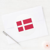 デンマーク国際的国旗 ラウンドシール (封筒)