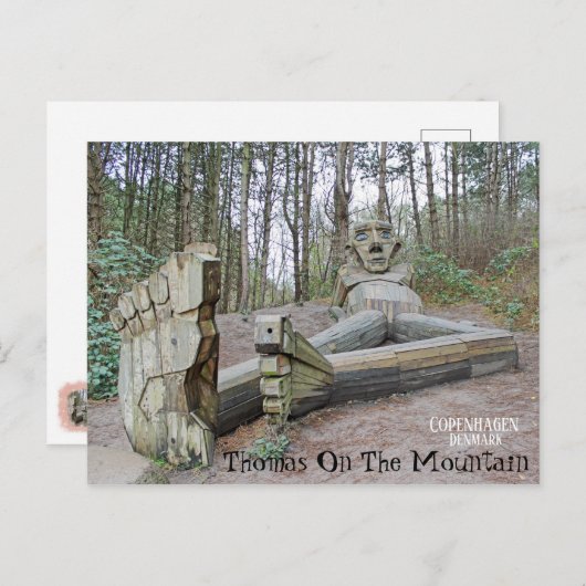 デンマーク山はがき上のトーマス! ポストカード (正面/裏面)