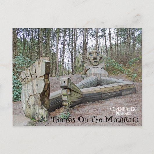 デンマーク山はがき上のトーマス! ポストカード (正面)