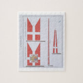 デンマーク旗のフランスのな本から、c.1819印を付けます ジグソーパズル (縦)