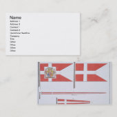 デンマーク旗のフランスのな本から、c.1819印を付けます 名刺 (正面/裏面)