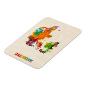 デンマーク水彩地図 マグネット (左側)