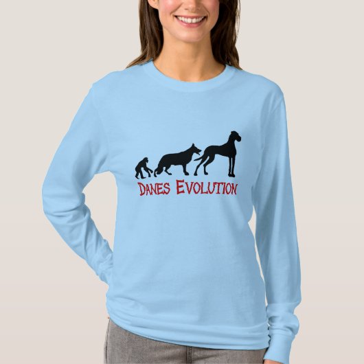 デンマーク犬の進化 Tシャツ (正面)