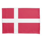 デンマーク独身のの愛国的なピラロケース国旗 枕カバー (正面)