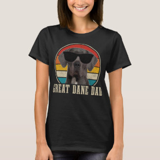 デンマーク産グレートデーン ビンテージ犬 ふざけた Tシャツ