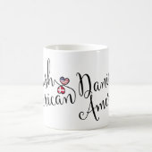 デンマーク系アメリカ人の絡み合ったハートマグ コーヒーマグカップ (中央)