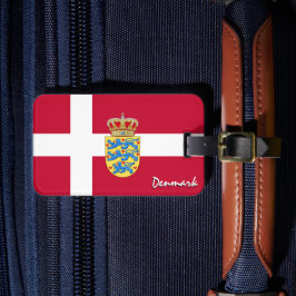 デンマーク荷物タグ、愛国的なデンマーク国旗 ラゲッジタグ