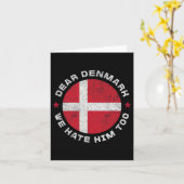 デンマーク親愛グリーンランド私たちは彼がグリーンランドAを嫌う カード (黄色い花)