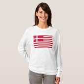 デンマーク誇りを持った系アメリカ人になるために！ Tシャツ (正面フル)