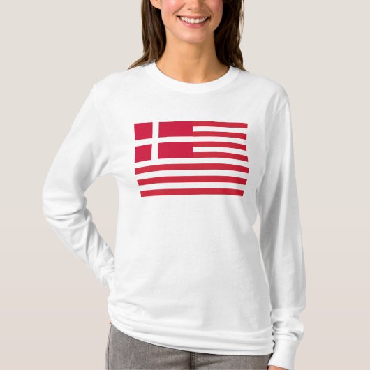 デンマーク誇りを持った系アメリカ人になるために！ Tシャツ (正面)