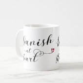 デンマーク語でハートマグカップ,デンマーク コーヒーマグカップ (正面左)