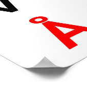 デンマーク語のアルファベットポスター ポスター (角)