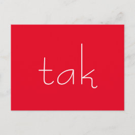 デンマーク語の感謝 ポストカード