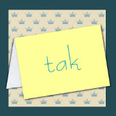 デンマーク語は黄色のメッセージカードターク感謝していしています サンキューカード