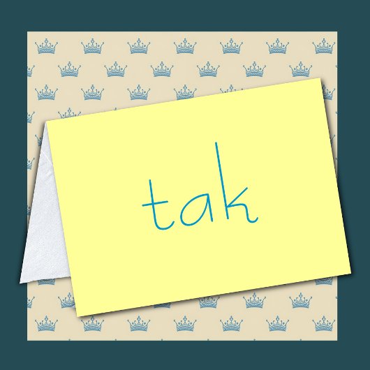 デンマーク語は黄色のメッセージカードターク感謝していしています サンキューカード