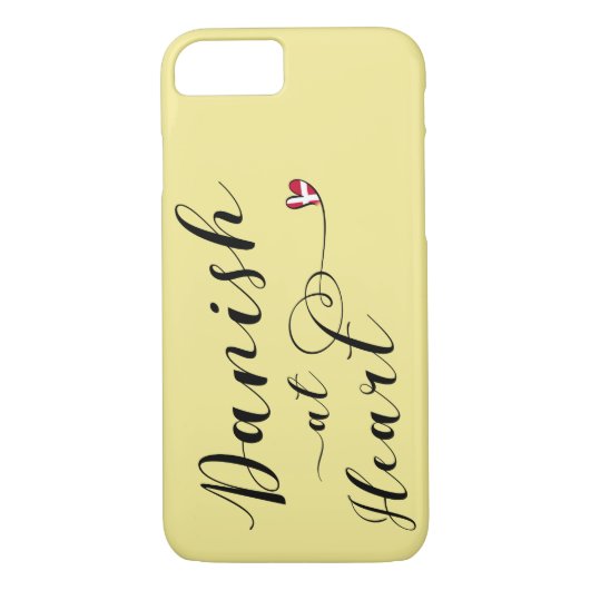 デンマーク語ハート携帯電話ケース,デンマーク Case-Mate iPhoneケース (裏面)