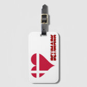 デンマーク語ハート ラゲッジタグ (正面縦)
