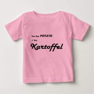デンマーク語Kartoffel言っている"ポテト"を言います ベビーTシャツ