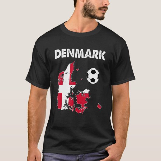デンマーク2022サッカー代表デンマーク語 Tシャツ (正面)