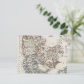 デンマーク・アトラス地図5つのインセットマップ ポストカード (スタンド正面)