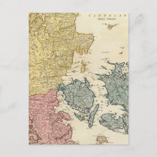 デンマーク・アトラス・マップ ポストカード (正面)
