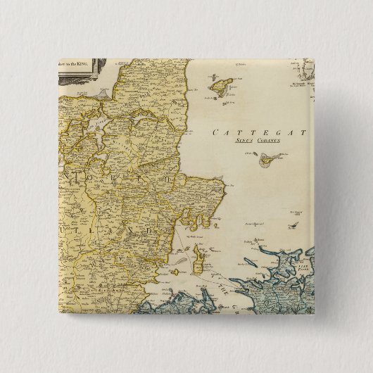 デンマーク·アトラス·マップ 缶バッジ (正面)