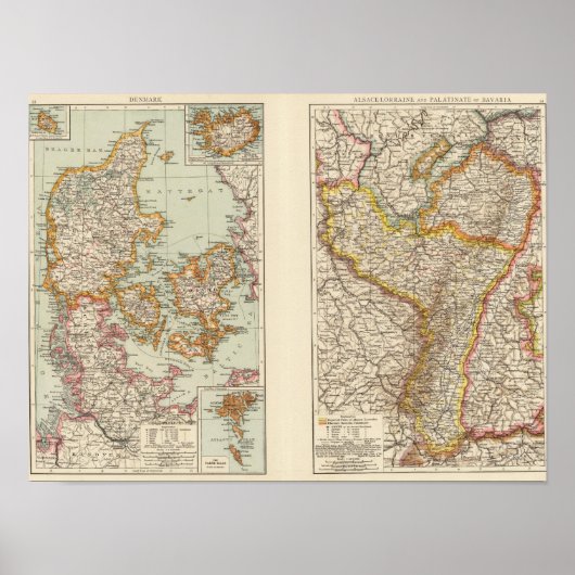 デンマーク、アルザス・ロレーヌ、パラティナート ポスター (正面)
