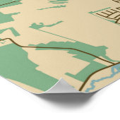 デンマーク，アルボルグの市地図 ポスター (角)