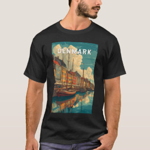 デンマーク イラスト 旅行 アート ヴィンテージ Tシャツ