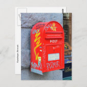 デンマーク，コペンハーゲンのメールボックス ポストカード (正面/裏面)