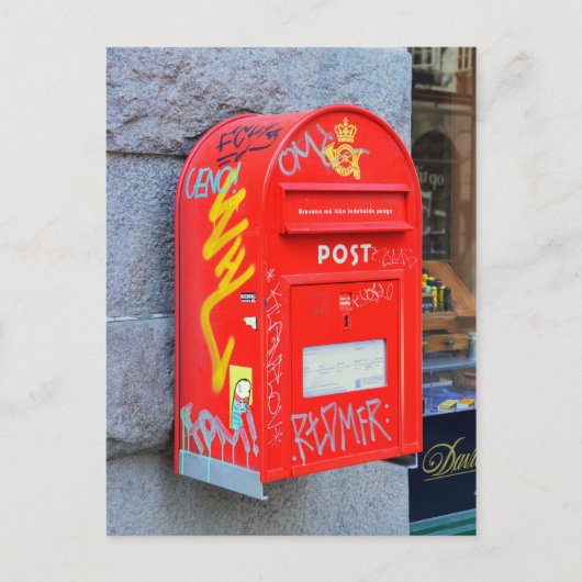 デンマーク，コペンハーゲンのメールボックス ポストカード (正面)