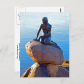 デンマーク、コペンハーゲンの人魚 ポストカード (正面/裏面)