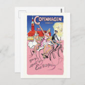 デンマーク，コペンハーゲンの自転車 ポストカード (正面/裏面)