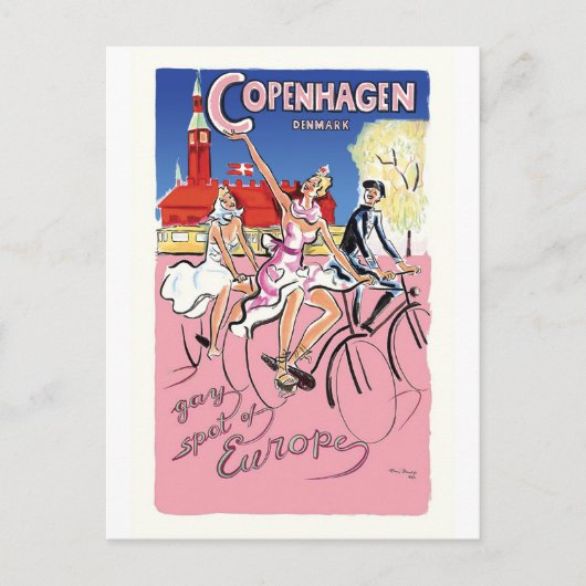 デンマーク，コペンハーゲンの自転車 ポストカード (正面)