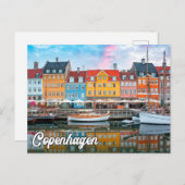 デンマーク,コペンハーゲンの象徴的な都市 ポストカード (正面/裏面)