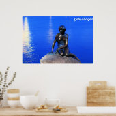 デンマーク，コペンハーゲン，人魚の小さな像 ポスター (キッチン)