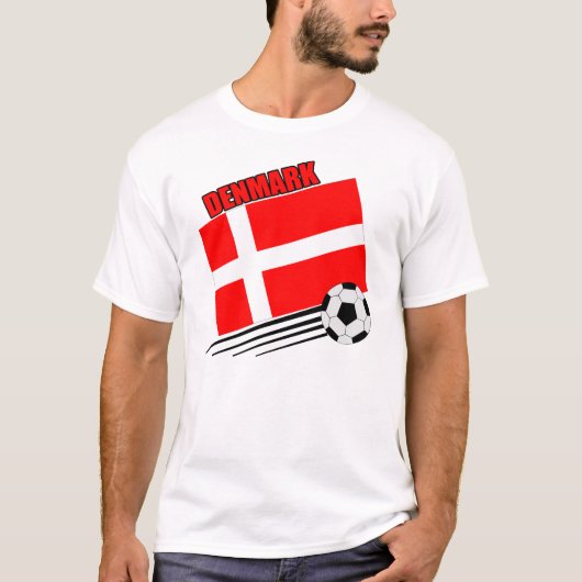 デンマーク-サッカーチーム Tシャツ (正面)