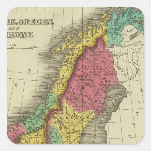 デンマーク、スウェーデン、ノルウェー スクエアシール (正面)