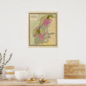 デンマーク、スウェーデン、ノルウェー ポスター (キッチン)