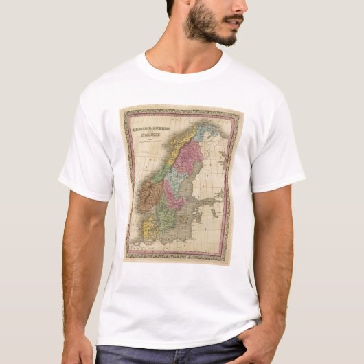 デンマーク、スウェーデン、ノルウェー Tシャツ (正面)