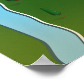 デンマーク スミンゲ湖 旅行地図 ポスター (角)