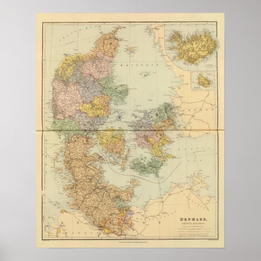 デンマーク、スレスウィッグ、ホルシュタイン ポスター (正面)