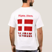 デンマーク・ダンネブロー 赤 個人名入れ Tシャツ (裏面)