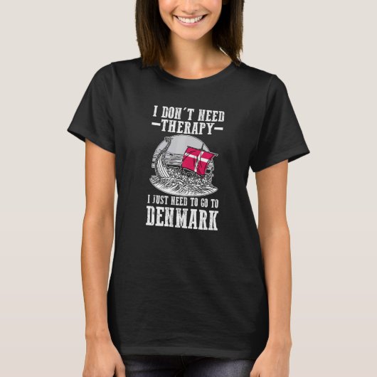 デンマーク デンマーク国旗 Tシャツ (正面)