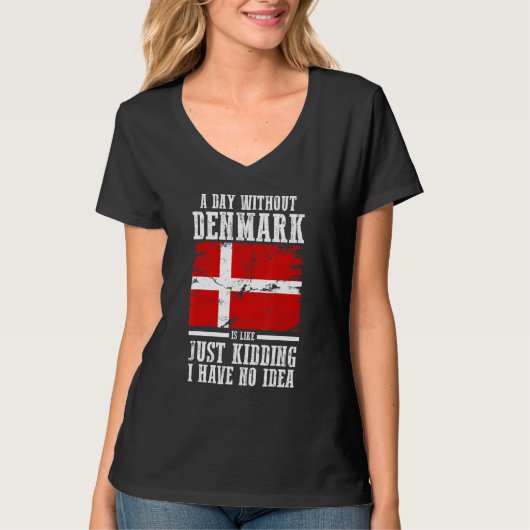 デンマーク デンマーク国旗 Tシャツ (正面)
