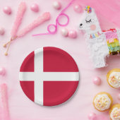 デンマーク（デンマーク）フラグ ペーパープレート (パーティー)