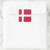 デンマーク（デンマーク）国旗 スクエアシール (バッグ)