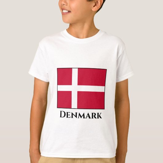デンマーク(デンマーク)国旗 Tシャツ (正面)